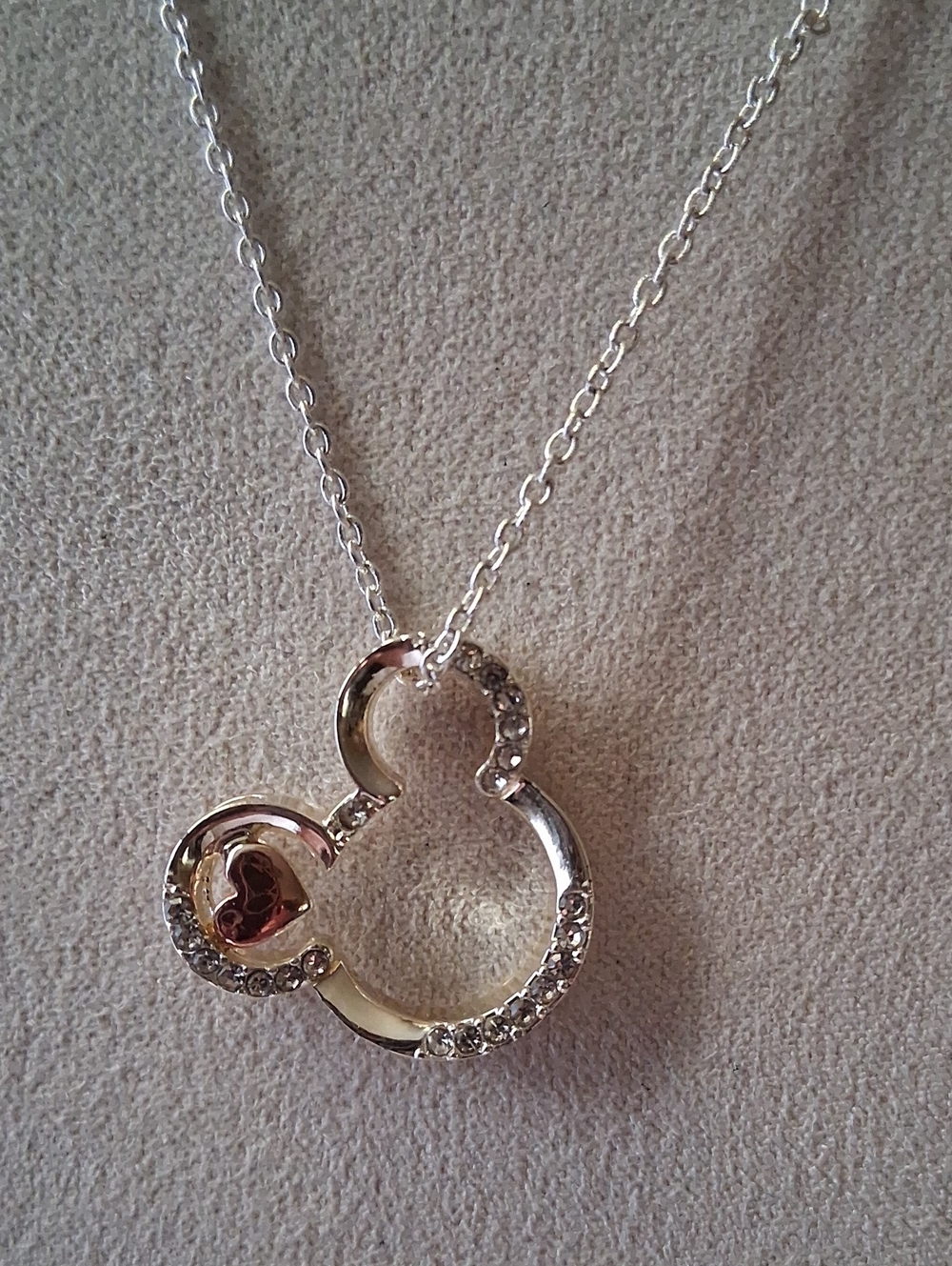 I Love Mickey Pendant Necklace